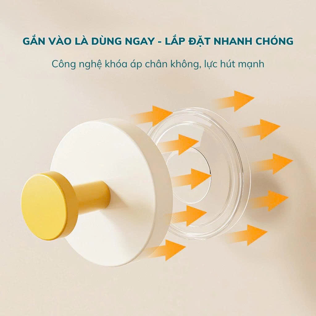 (CHÍNH HÃNG) Móc Cốc Hút Dán Tường Siêu Dính Chịu Lực Cao, Móc Treo Tường Hút Chân Không Đa Năng