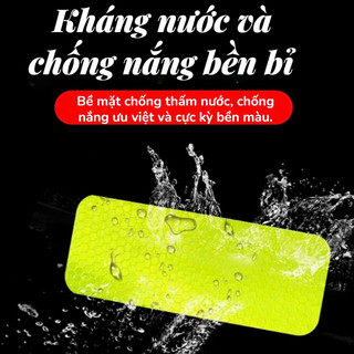 Miếng Dán Phản Quang Xe Điện Xe Máy – Set 10 Miếng 3x8cm Decal Phản Quang An Toàn Ban Đêm Đỏ / Vàng