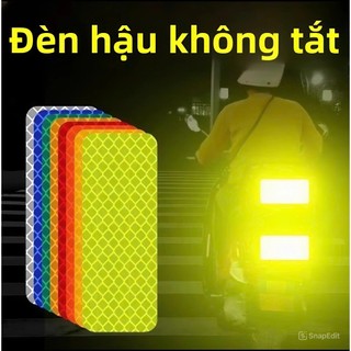 Miếng Dán Phản Quang Xe Điện Xe Máy – Set 10 Miếng 3x8cm Decal Phản Quang An Toàn Ban Đêm Đỏ / Vàng