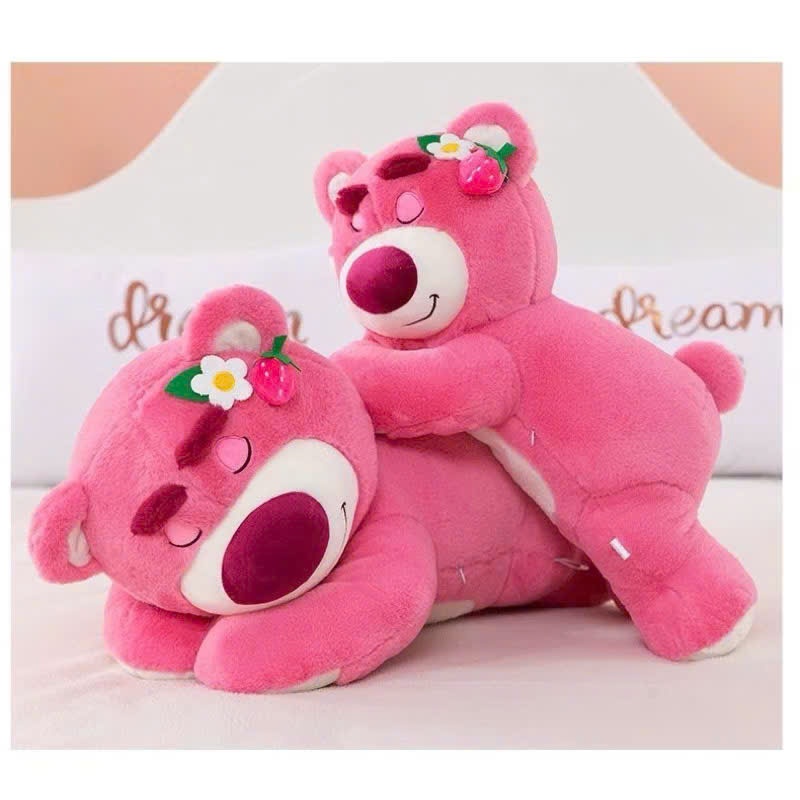 Gấu dâu, gấu lotso nằm ngủ kt 35cm, hàng cao cấp - Gấu xinh FREE SHIP
