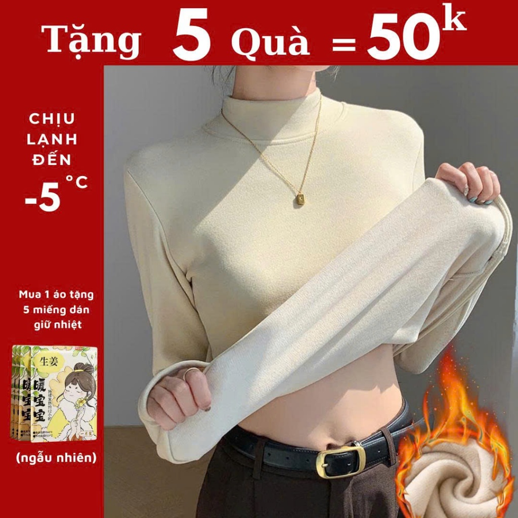{TẶNG 5 QUÀ) AL679 Áo giữ nhiệt lót lông siêu ấm cổ cao, loại cao cấp dày dặn co giãn 4 chiều Hạnh Hoàng Design