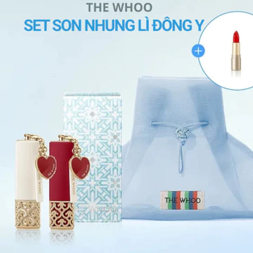 {Bộ quà tặng} Son Nhung Lì Đông Y The Whoo Gongjinhyang:Mi Velvet Lip Rouge + Túi Mini Chính Hãng