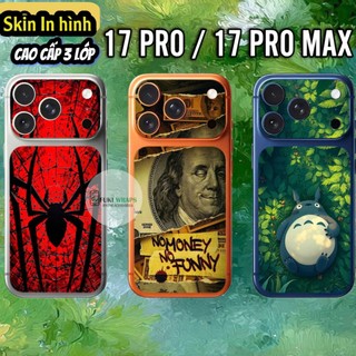 Miếng dán mặt sau kèm Camera Họa Tiết Tương Thích với 17 pro , 17 pro max