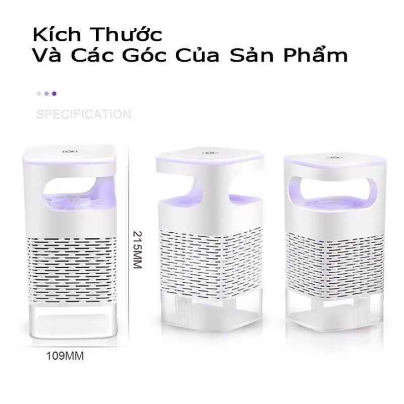 Đèn bắt muỗi - Máy bắt muỗi diệt côn trùng thông minh kiêm đèn ngủ có cổng sạc USB ( Có Bảo Hành Lỗi 1 Đổi 1 )