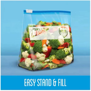 Túi Ziploc bảo quản thực phẩm Freezer 35 túi kích thước 26.8cm x 24.1cm x 6.6cm