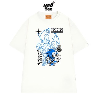 Áo Thun NGỐ TEE Hoạt Hình Sonic the Hedgehog Nhân Vật Sonic Vải Cotton Thoáng Mát Mềm Mịn