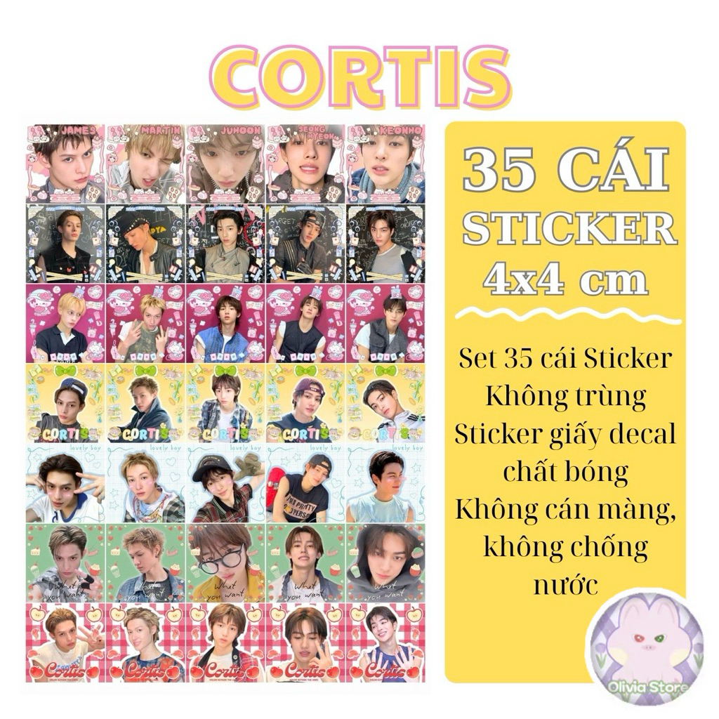 [UNOFF] Set 35 sticker niêm phong Cortis | Shopee Việt Nam