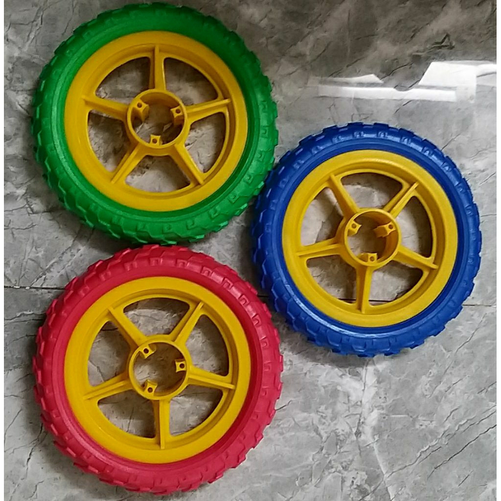 Bánh xe đạp trẻ em bằng nhựa đúc đặc 26cm(Mua 5 tặng 1 , Mua 10 tặng 2)