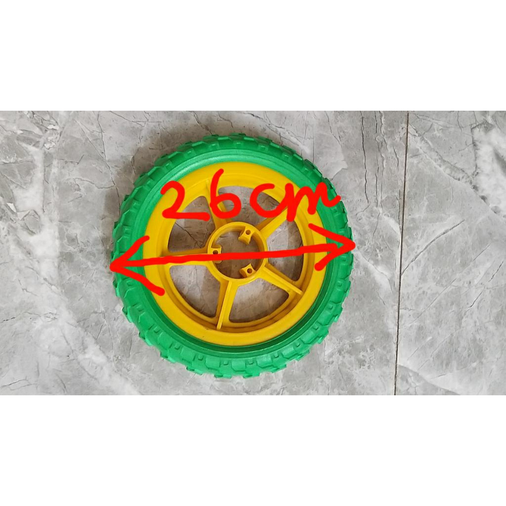 Bánh xe đạp trẻ em bằng nhựa đúc đặc 26cm(Mua 5 tặng 1 , Mua 10 tặng 2)