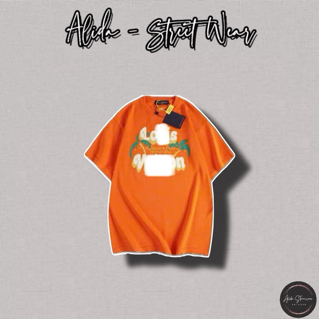 ⚡️[Hight Quality] Áo Phông Len Nam Nữ \/ Orange Ready To Wear - Điểm Nhấn Cây Dừa Phối Màu Nổi Bật