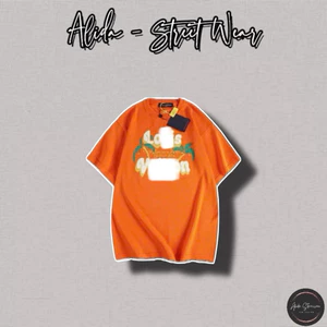 ⚡️[Hight Quality] Áo Phông Len Nam Nữ \/ Orange Ready To Wear - Điểm Nhấn Cây Dừa Phối Màu Nổi Bật