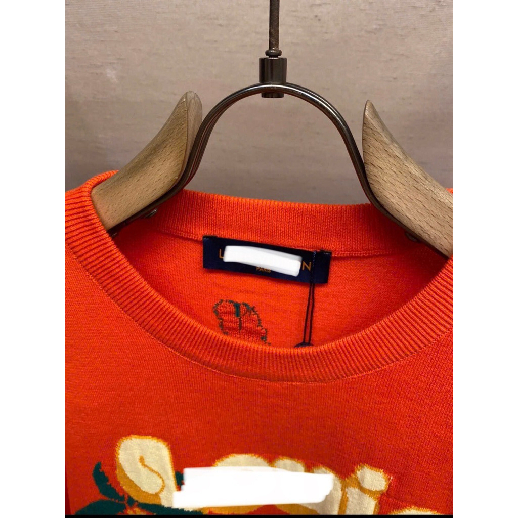 ⚡️[Hight Quality] Áo Phông Len Nam Nữ \/ Orange Ready To Wear - Điểm Nhấn Cây Dừa Phối Màu Nổi Bật