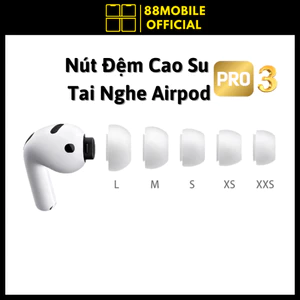 Ear tips đầu tai nghe dành cho airpod pro 3 đệm cao su có lỗ chống ồn có màng lưới