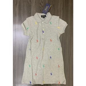 Váy Polo Bé Gái Xám Ngựa Sắc Màu Cotton Mềm Mịn, Dáng Thể Thao