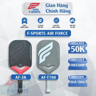 (Chính hãng) Vợt Pickleball F-Sports Air Force – Raw T700 / 3K Carbon Ép Nhiệt – Nhám Tự Nhiên, Đánh Êm, Tạo Xoáy Tốt