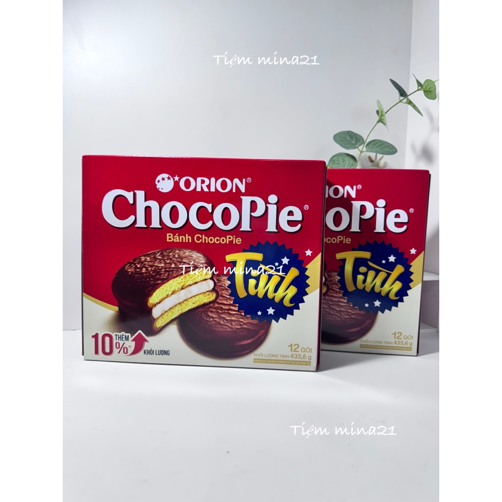 (COMBO 2 HỘP ) Bánh Orion Chocopie mềm 12 gói (435,6g) hàng chuẩn ngon ...