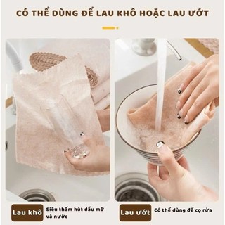AMZO_COMBO 10 KHĂN XƠ MƯỚP ĐA NĂNG THẤM HÚT CHỐNG DÍNH CHỐNG MÙI CÓ THỂ TÁI SỬ DỤNG TIỆN DỤNG TIẾT KIỆM