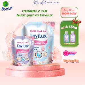 Combo 2 túi Nước giặt xả Envilux 2IN1 - Hương nước hoa, giặt sạch, thơm lâu cả ngày