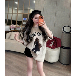•𝙆𝙞𝙣𝙜𝙨𝙝𝙤𝙥𝙗𝙚𝙖𝙪𝙩𝙮•Áo Phông Len Tay Lửng Ngựa QC