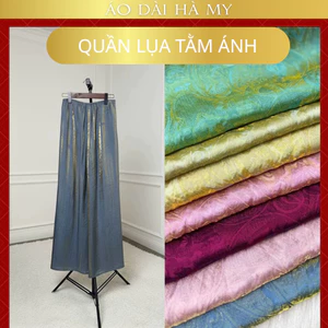 Lẻ Quần Tằm Ánh Kim mặc Áo Dài phối nhiều màu - ÁO DÀI HÀ MY