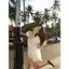2Soonsumff Đầm babydoll dáng ngắn tay bồng phối ren ngực kèm quần short ngắn, set đồ đi chơi mùa hè ngọt ngào