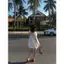 2Soonsumff Đầm babydoll dáng ngắn tay bồng phối ren ngực kèm quần short ngắn, set đồ đi chơi mùa hè ngọt ngào