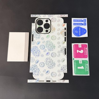Miếng Dán Lưng Viền iPhone PPF Nhám Hình Thần Tài Phát Lộc Phát Tài Phản Quang Ngũ Sắc – Từ iPhone 12 Đến 17 Pro Max