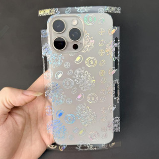 Miếng Dán Lưng Viền iPhone PPF Nhám Hình Thần Tài Phát Lộc Phát Tài Phản Quang Ngũ Sắc – Từ iPhone 12 Đến 17 Pro Max