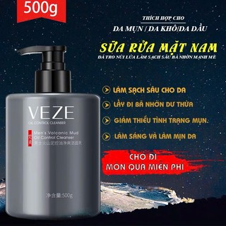 Set 2 Sữa Rửa Mặt Trắng Da Cho Nam 500ml - SRM Kiểm Soát Dầu Làm Sạch Sâu, Làm Sáng Màu Da Ngừa Mụn Da Dầu, Vân Beauty