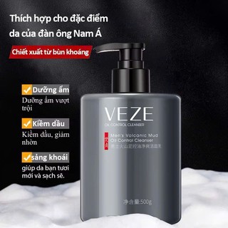 Set 2 Sữa Rửa Mặt Trắng Da Cho Nam 500ml - SRM Kiểm Soát Dầu Làm Sạch Sâu, Làm Sáng Màu Da Ngừa Mụn Da Dầu, Vân Beauty