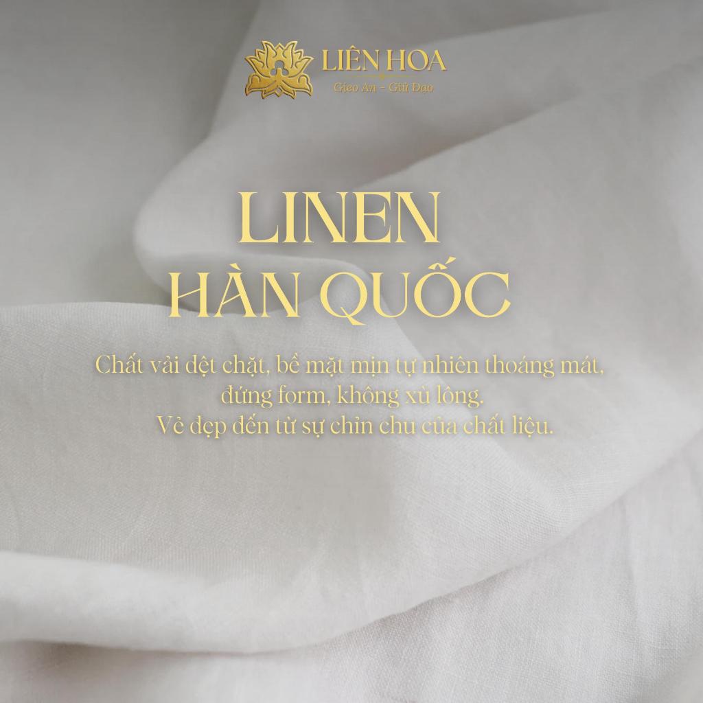 [Tết] Pháp Phục Nữ Liên Hoa – Đầm 1 Nút Truyền Thống, Thêu Hoa Sen, Thanh Lịch Đi Chùa