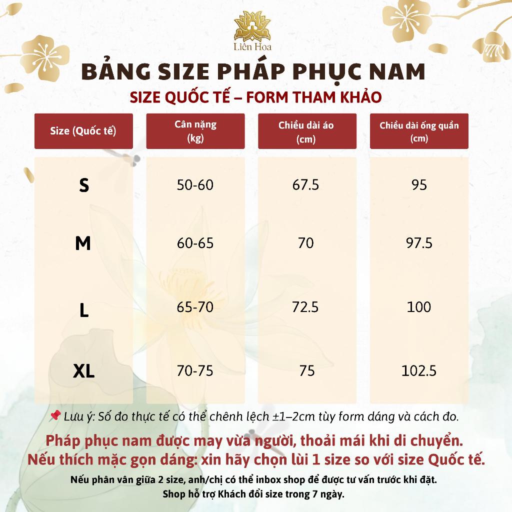 Đồ Lam Nam Đi Chùa Liên Hoa | Cổ Trụ Tay Ngắn | Pháp Phục Tối Giản | Linen Thoáng Mát