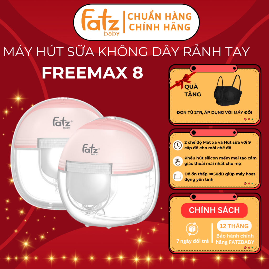 Máy hút sữa không dây Fatz Baby Freemax 8, Freemax 12 BECON, Máy hút sữa rảnh tay nhiều chế độ