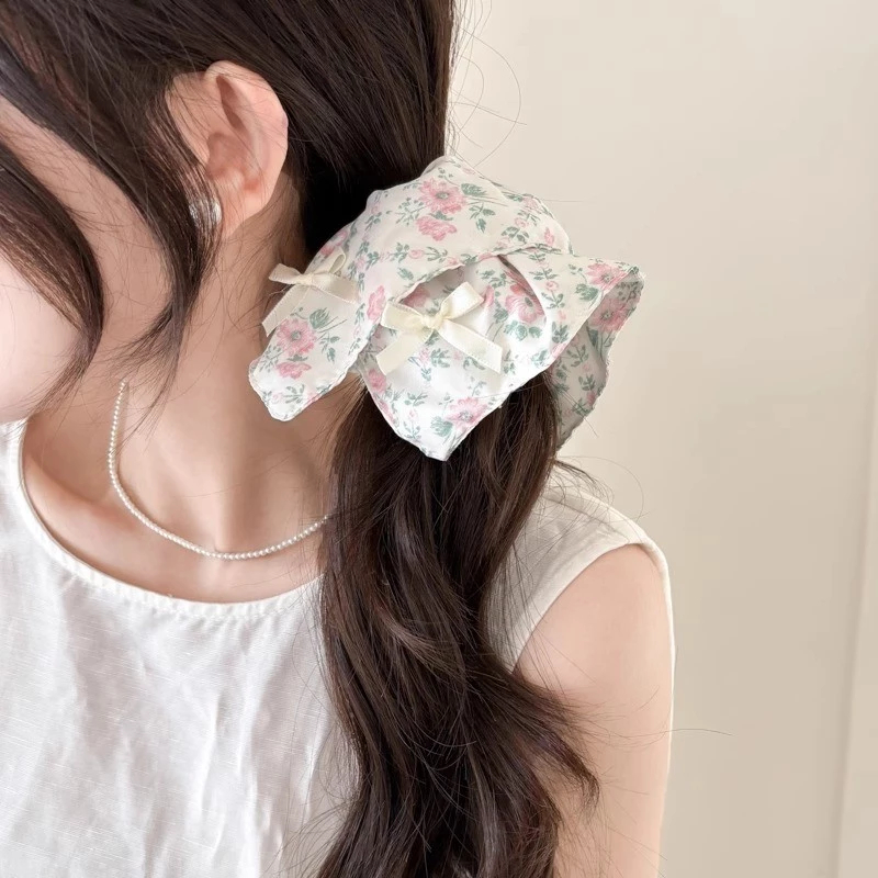 Dây Buộc Tóc Scrunchies Vuông Nhiều Họa Tiết Dễ Thương Xinh Xắn Phụ Kiện Tóc Cho Nữ Và Bé Gái Empoli