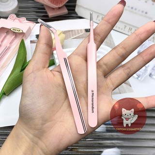 [UUYP] Set 2 Nhíp Gắp Mi UUYP Đa Năng Vỏ Hồng, Thép Không Gỉ (K-K505)