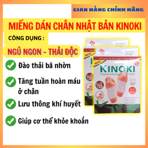 10 Miếng Dán Chân Thải Độc Nhật Bản Kinoki Detox Foot Patch - Ngủ Ngon, Thư Giãn, Giảm Đau Nhức, Tê Bì Chân