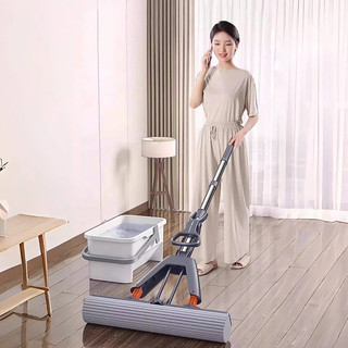 Cây Lau Nhà Tự Vắt Mút Xốp PVA Thông Minh Chổi Lau Sàn Hút Sạch Tóc Lông Chó Mèo & Bụi Mịn Siêu Sạch