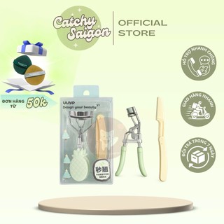 [UUYP] Set Kẹp Mi 2 Món Kèm Dao Cạo Chân Mày UUYP Cán Quả Dứa Xanh Lá (G-R110)