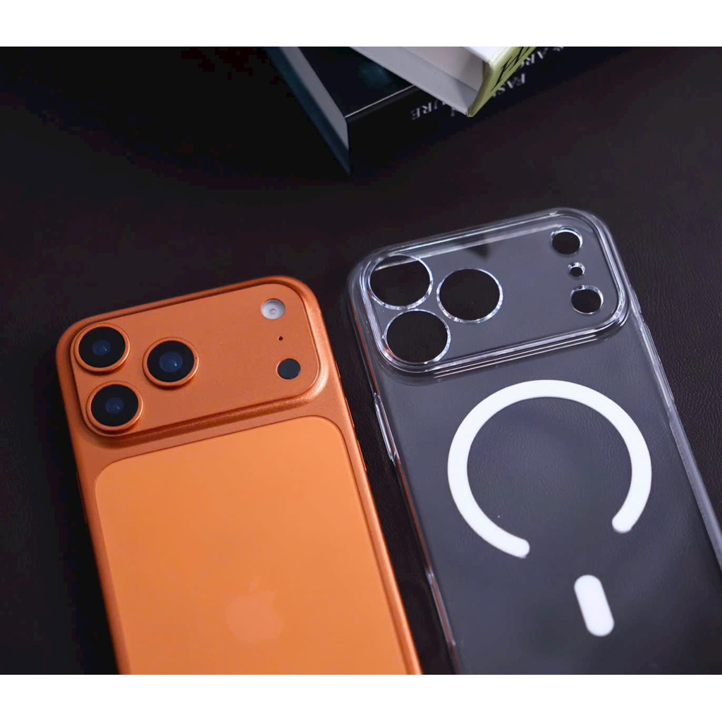 Ốp iPhone PC Nhựa Trong Suốt Có Bảo vệ Camera Hỗ Trợ Sạc Không Dây IPhone 12 đến 17 Pro Max KiNGBON
