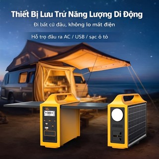 Ảnh 4 – Tram sac di dóng 200W/220V Trạm sạc năng lượng mặt trời cầm tay - máy phát điện ngoài trời