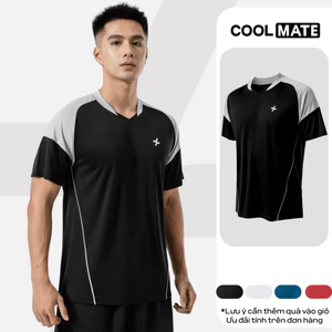 Áo thun nam thể thao pickleball tennis phối bo cổ co giãn thấm hút tốt nhanh khô Coolmate