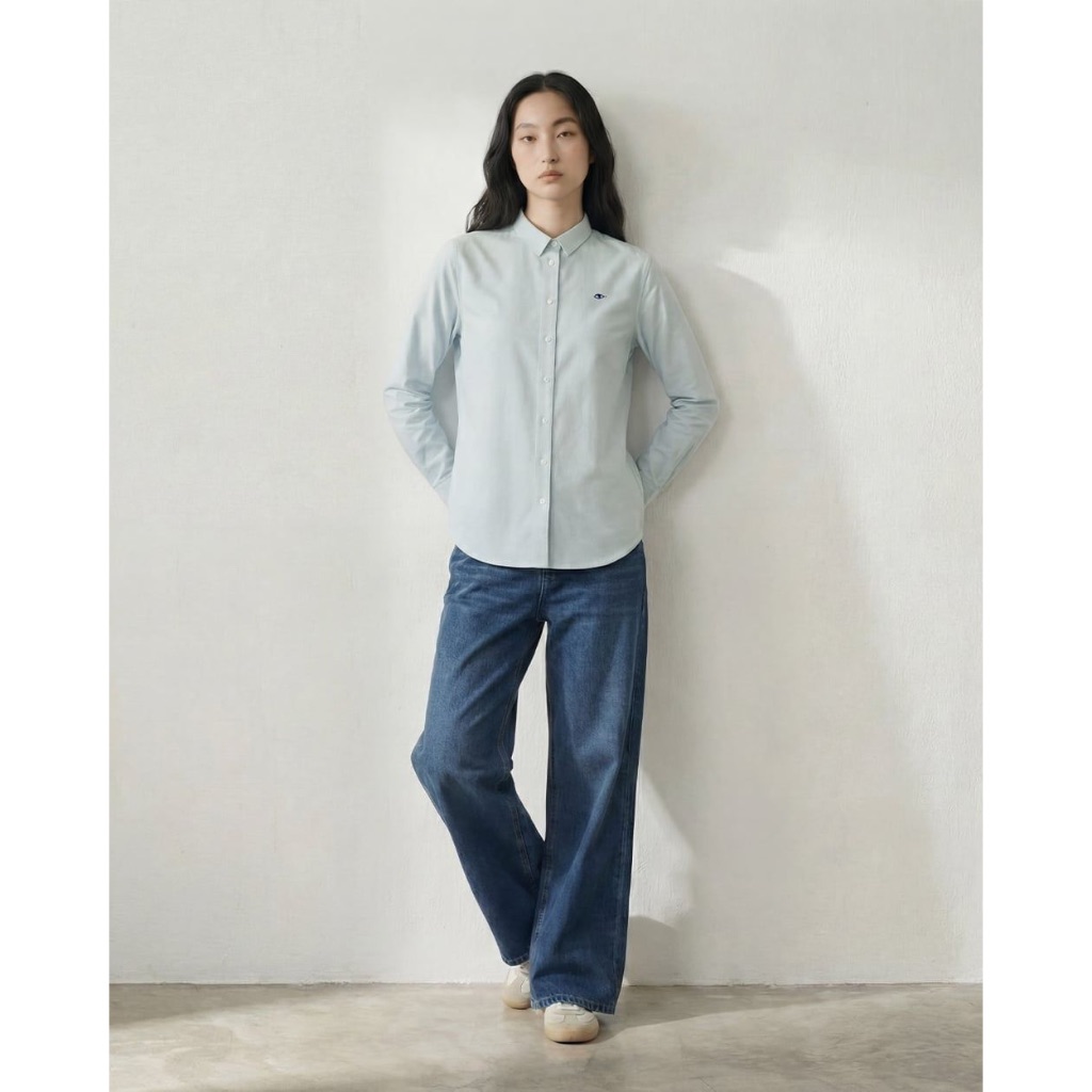 TheBlueTshirt - Áo sơ mi cao cấp tay dài phom regular cho nữ - The A Classic Oxford