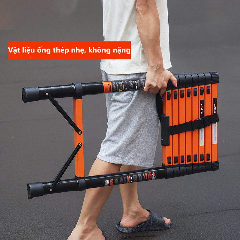 Thang Nhôm Rút Inox 1.9M - 6.0M Dễ dàng mang theo Thiết bị khóa tự động