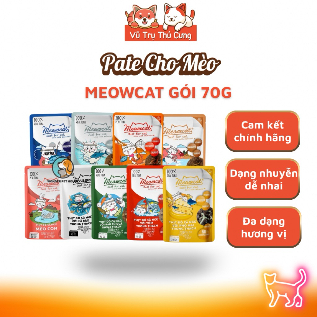 Pate Meowcat cho Mèo nhiều vị 70g