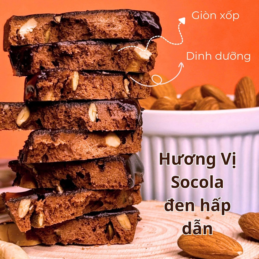 Túi mix 6 loại bánh hương vị socola KD Healthy Food đậm đà, hấp dẫn, giàu dinh dưỡng trọng lượng 1kg