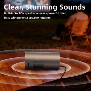 Máy chiếu mini Goojodoq sở hữu độ phân giải 4K 720P loa tích hợp mạnh mẽ,thiết kế xoay 130° và bộ nguồn Type-C tiên tiến