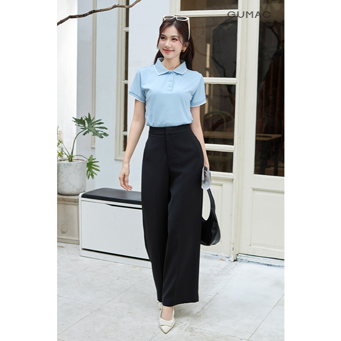 Áo Thun Polo Nữ GUMAC Form Suông Thiết Kế Cơ Bản Trẻ Trung Dễ Phối Đồ LPLF1209