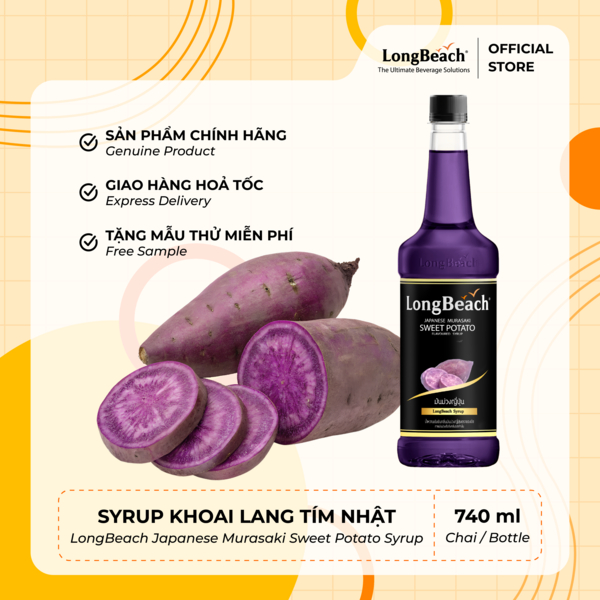 Siro Khoai Lang Tím Nhật - LongBeach Murasaki Sweet Potato Syrup 740ml