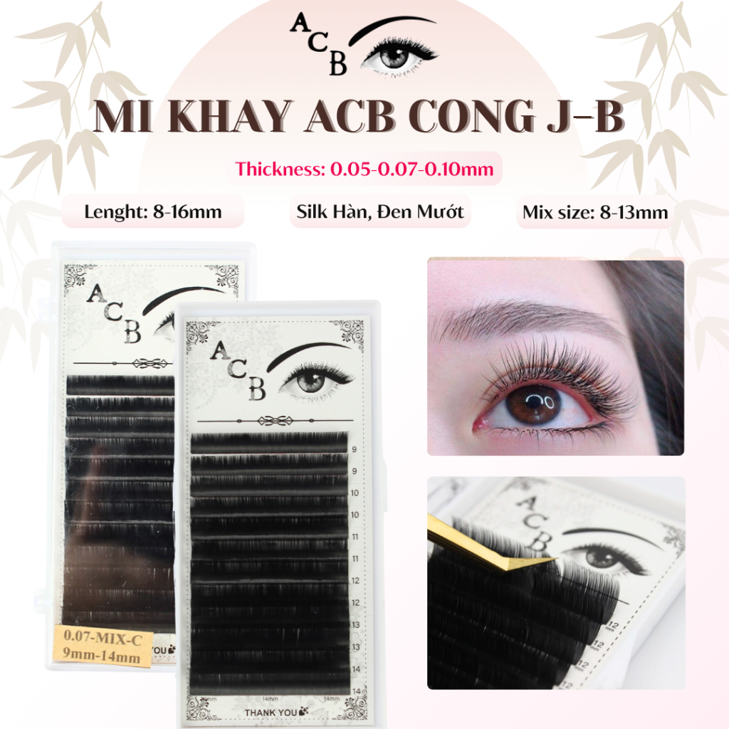 Mi khay ACB cong J_B độ dày 0.05-0.07-0.10 siêu mêm mịn, tự nhiên đủ ...