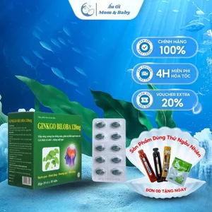 Viên Uống Bổ Não Ginkgo Biloba 120mg - Hoạt Huyết Dưỡng Não, Giảm Đau Đầu, Chóng Mặt (Hộp 100 Viên)